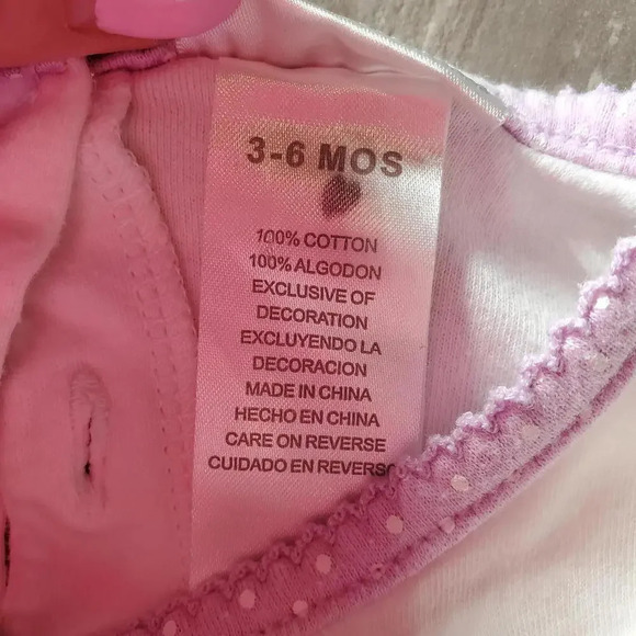 BabyWorks "Sweet Friend" Glittery White and Purple Polka Dot Bunny Top 3-6MOS - Picture 11 of 12